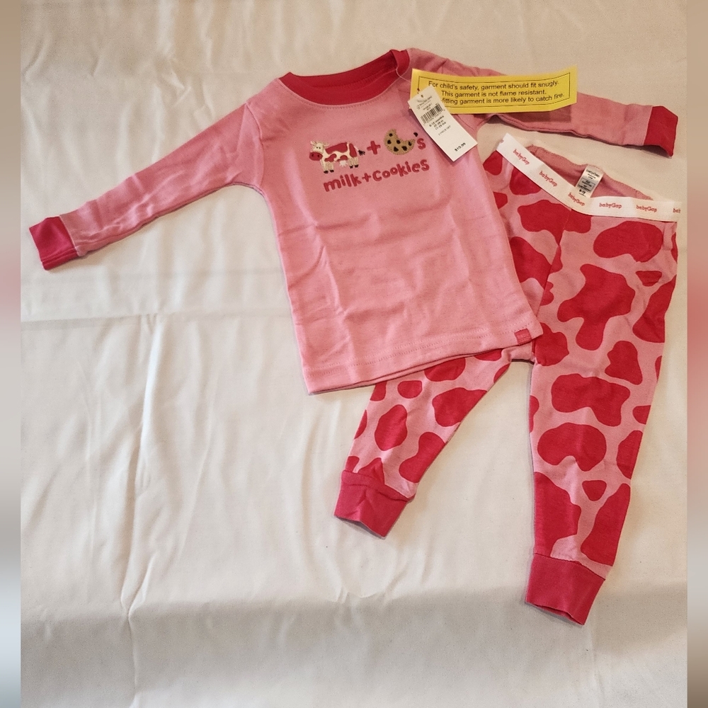 Pink and Red Cow Print Pajama Set